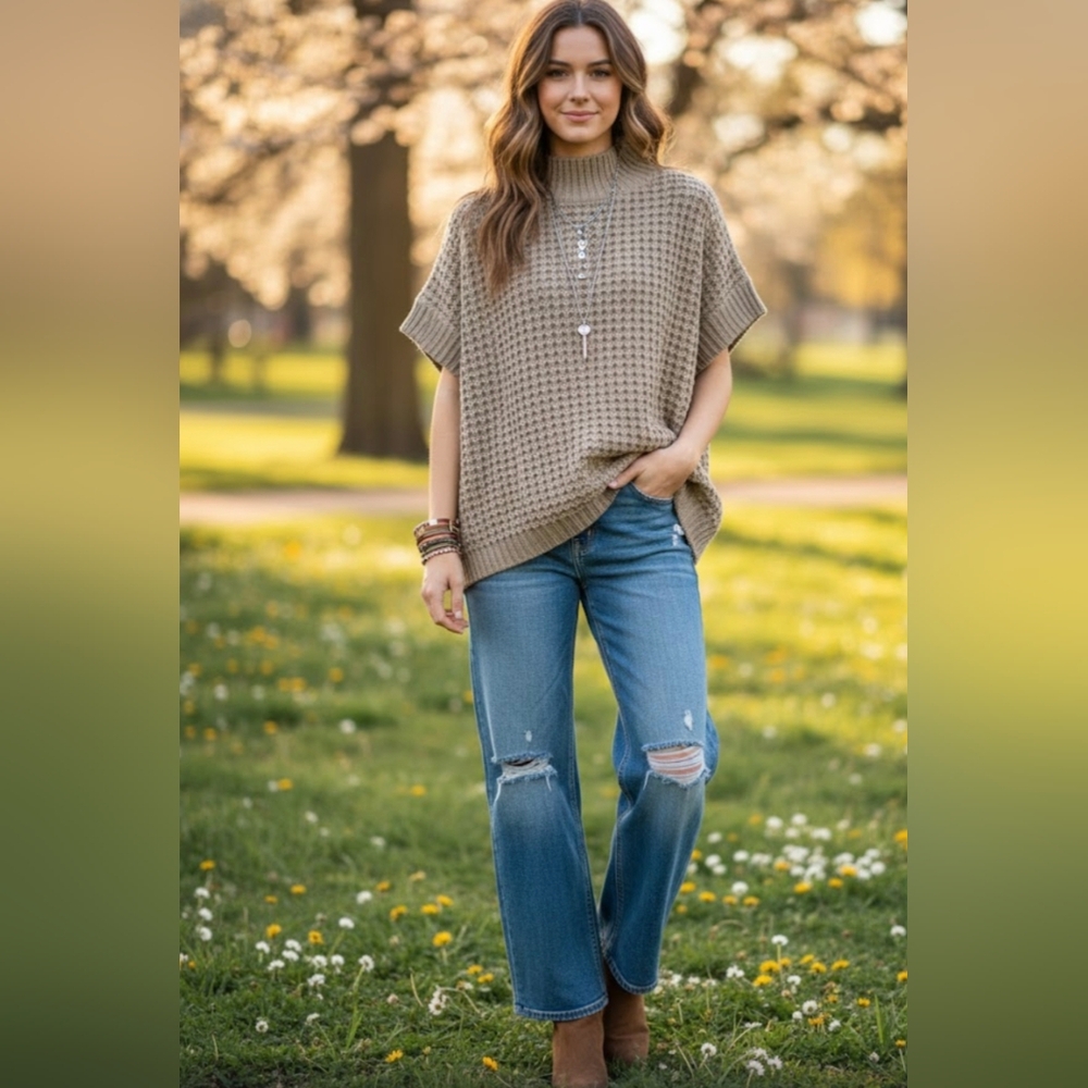 BOHO OVERSIZED - Crochet Knit Top